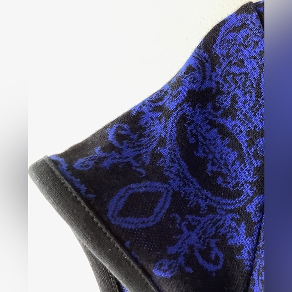 Romeo + Juliet Couture Cobalt Peplum Pattern Top Size Medium - Picture 4 of 7